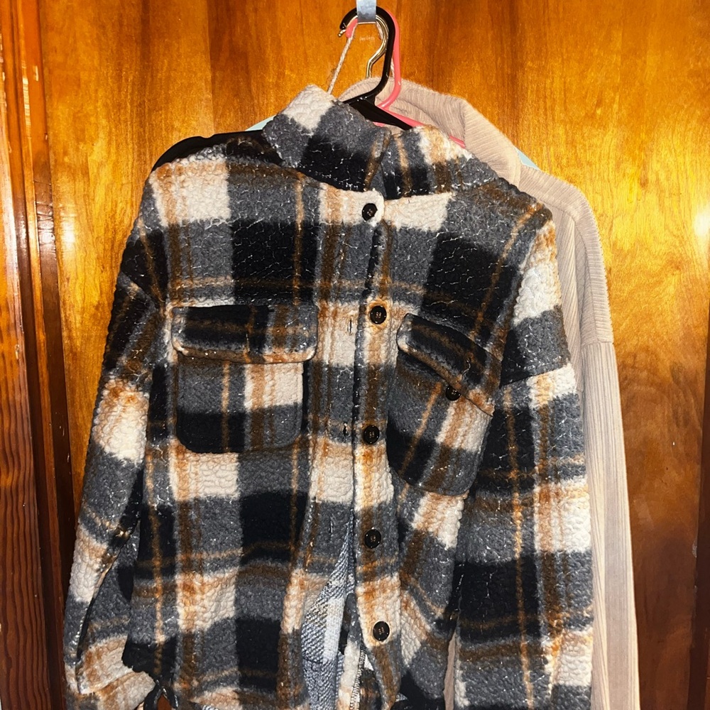 Almost Famous Multicolor Plaid Jacket